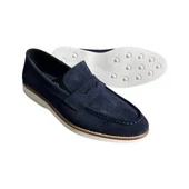 Yazlık Lacivert Hakiki Süet Ayakkabı - 1