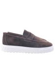 KAHVE ERKEK HAKİKİ SÜET LOAFER AYAKKABI - 1