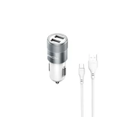 2.1A 10 Watt 2 x USB 1 Mt Type-C Kablo Araç İçi Şarj AC38 - 1