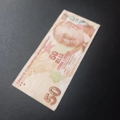 Escoines Koleksiyon 39963680c0f3c8658a 9.Emisyon 50Türk Lirası Güzel Numara C499 232232 thumbnail 4