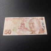 Escoines Koleksiyon 39963680c0f3c8658a 9.Emisyon 50Türk Lirası Güzel Numara C499 232232 thumbnail 2