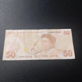 Escoines Koleksiyon 39963680c0f3c8658a 9.Emisyon 50Türk Lirası Güzel Numara C499 232232 thumbnail 1