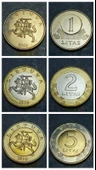Escoines Koleksiyon 3996368025f707498e 1998/1999/2001 Litvanya 1/2/5 Lita Set ÇİL eski madeni para - 1