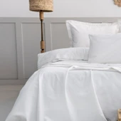Schafer Home Laure Fırfırlı Çift Kişilik Yatak Örtüsü Seti 7 Parça-Beyaz - 2