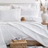 Schafer Home Laure Fırfırlı Çift Kişilik Yatak Örtüsü Seti 7 Parça-Beyaz - 4