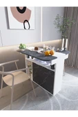 mokaparkavm Yemek Masası Dikdörtgen Açılır Kapanır Kullanışlı Şık Mutfak Masası thumbnail 1