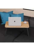 DELİOĞLU MOBİLYA Dellaks Laptop Sehpası Seyyar Kahvaltı Masası Katlanır Çalışma Sehpası Atlantik Çam - 3