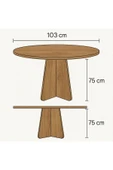 mokaparkavm Barberon yuvarlak modern dekoratif yemek masası mutfak masası - 3