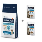 Advance Tavuklu Yetişkin Kedi Maması 15 Kg + 2 Adet Advance Tavuklu Yetişkin Kedi Pouch Yaş Maması 85 Gr - 1