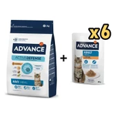 Advance Tavuklu Yetişkin Kedi Maması 3 Kg + 6 Advance Tavuklu Yetişkin Kedi Pouch Yaş Maması 85 Gr - 1