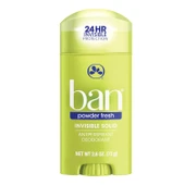 Ban Invisible Antiperspirant Deo Powder Fresh Solid Stick 2.6 0z 73 gr - 1