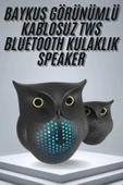 TWS Bluetooth Hoparlör Baykuş Tasarımlı Taşınabilir RGB Işıklı Uzun Pil Ömrü - 1