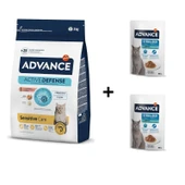 Advance Somonlu Kısırlaştırılmış Kedi Maması 1,5 Kg + 2 Adet Advance Morina Balıklı Kısır Kedi Pouch Yaş Maması 85 Gr - 1