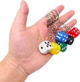 Zar Anahtarlık 1 Adet Araba Çanta Süs Anahtarlık - Mavi - 4