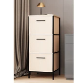 3 Çekmeceli Çok Amaçlı Dolap Büyük Boy Komodin Sehpa Çam 1619 - 1