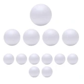 Puti Strafor Köpük Top Karışık Boy 6,5 cm-5 cm-3 cm 13 Adet (KOD : 06352) - 1