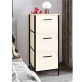 3 Çekmeceli Çok Amaçlı Dolap Büyük Boy Komodin Sehpa Çam 1619 - 4