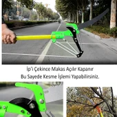 Ayarlanabilir 280 cm Teleskopik Alüminyum Saplı Yüksek Yerlerde Ağaç Dal Kesme Budama Makası Testere - 2