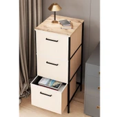 3 Çekmeceli Çok Amaçlı Dolap Büyük Boy Komodin Sehpa Çam 1619 - 2