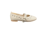 Merry Pace 846754Z Zımba Delikli Tek Bant Günlük Şık Kadın Babet Ayakkabı - 5