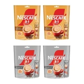 Nescafe 2 si 1 Arada 10 gr ve 3 ü 1 Arada 17,4 gr 20 li x 4 lü Karma Paket - 1