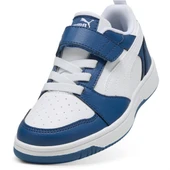 Puma Rebound V6 Lo AC+PS Beyaz/Mavi Çocuk Ayakkabı / Sneaker -  397419 21 - 4