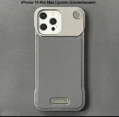 iPhone 15 Pro Max Parfümlü Koku Hazneli MagSafe Uyumlu Deri Kılıf thumbnail 3