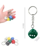 Zar Anahtarlık 1 Adet Araba Çanta Süs Anahtarlık - Yeşil - 1