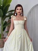 Khalesı Omuz Bağlamalı Elbise - 6