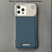 iPhone 15 Pro Max Parfümlü Koku Hazneli MagSafe Uyumlu Deri Kılıf thumbnail 1