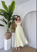 Khalesı Omuz Bağlamalı Elbise - 5