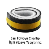 Yapışkanlı Kapı Altı Eşik Süngeri İnce Köpük Soğuk İzolasyon Bandı Fitili Toz Böcek Engelleme 90 cm thumbnail 4