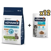 Advance Tavuklu ve Pirinçli Yavru Kedi Maması 10 Kg + 12 Adet Advance Tavuklu Yavru Kedi Pouch Yaş Maması 85 Gr - 1