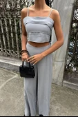 Crop Plazzo Pantolon Takım 10155-08 - 4