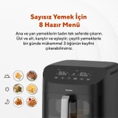 Kumtel XXL 11 Litre Çift Hazneli Fastfryer (Yağsız Fritöz Airfryer ) HAF-11 - 5
