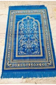 Dokumacı Kadife Namaz Seccadesi Lüx-mavi - 3