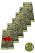 Buhara Tekstil Çiçek Bahçesi Dokuma 5 +1 Hediye Yeşil Seccade Seti - 1