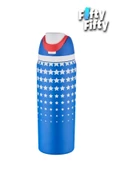 Vagonlife 600 ML Tek Kapak Çift Kullanım Pipetli/Pipetsiz Taşıma Kulplu Çelik Termos -FFVGN044ML600Desenli - 4