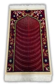 Buhara Tekstil Mihrabiye Gül Dokuma Kalın Seccade - 1
