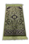 Buhara Tekstil Çiçek Bahçesi Dokuma 10 +2 Hediye Yeşil Seccade Seti - 2