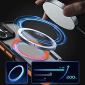 iPhone 16 Kılıf M-safe Şarj Özellikli Renkli Kenar Airbag Şeritli Lamer Kapak thumbnail 3