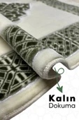 Buhara Tekstil Selçuk Motifli Yeşil Dokuma Kalın Seccade - 2
