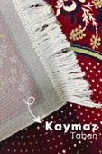 Buhara Tekstil Mihrabiye Gül Dokuma Kalın Seccade - 3