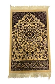 Buhara Tekstil Geometrik Çiçek Desenli Kadife Seccade - 1