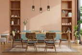 AVONNI AV-60265-1E Eskitme Kaplama Modern Avize E27 Metal Ahşap 9cm - 2