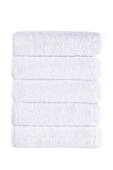 5 li El Yüz Otel Havlusu 50x85 Cm Beyaz 16/1 Avs 200 Gr - 1