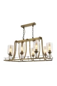 AVONNI AV-1597-8E-YM Eskitme Kaplama Modern Avize E27 Metal Cam 89x50cm - 1
