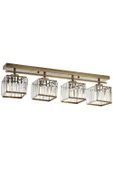 AVONNI AV-60230-4EY Eskitme Kaplama Modern Avize E27 Metal Kristal 80x15cm - 1
