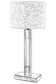 AVONNI ML-9108-1E Eskitme Kaplama Masa Lambası E27 Metal Kumaş 30cm - 4