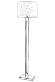 AVONNI LM-9108-1E Eskitme Kaplama Lambader E27 Metal Kumaş 40cm - 4